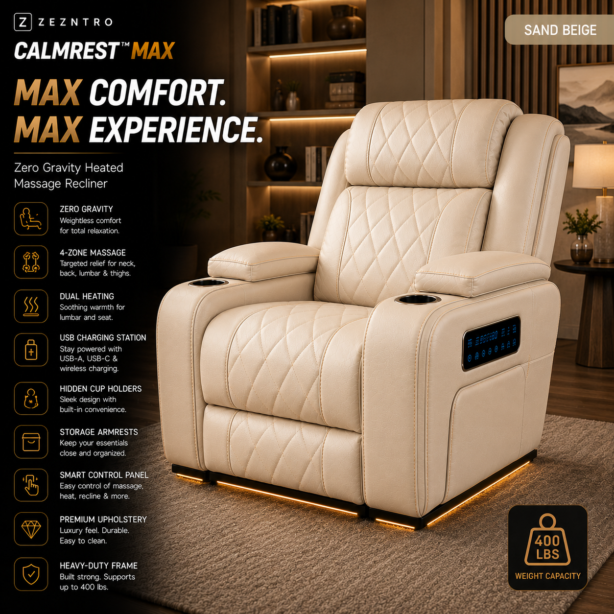 ZEZNTRO best selling furniture - top rated patio chairs and massage recliners