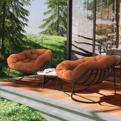 ZEZNTRO Wicker Outdoor Chair Set of 2 - Back View