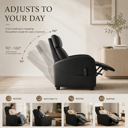 ZEZNTRO CALMREST Massage Recliner Chair - Side Profile