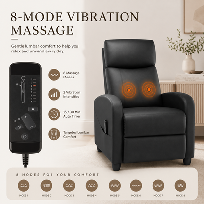 ZEZNTRO CALMREST Massage Recliner Chair - Reclined Position